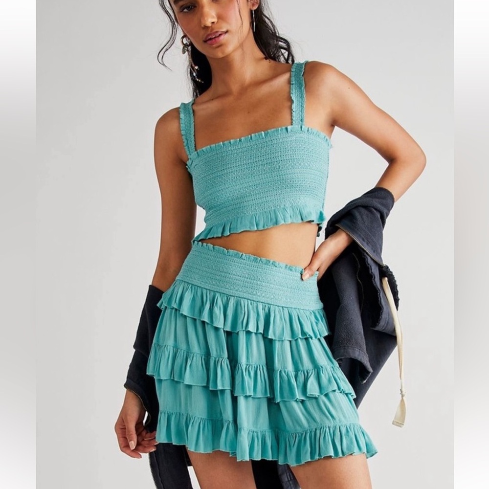 FREE PEOPLE THALIA SET LIGHT BLUE